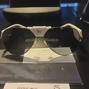 Brand New with no tags, they were a gift, White Versace Sunglasses Amazon.com: Versace VE 4444U 314/5 White Plastic Rectangular  main image 3